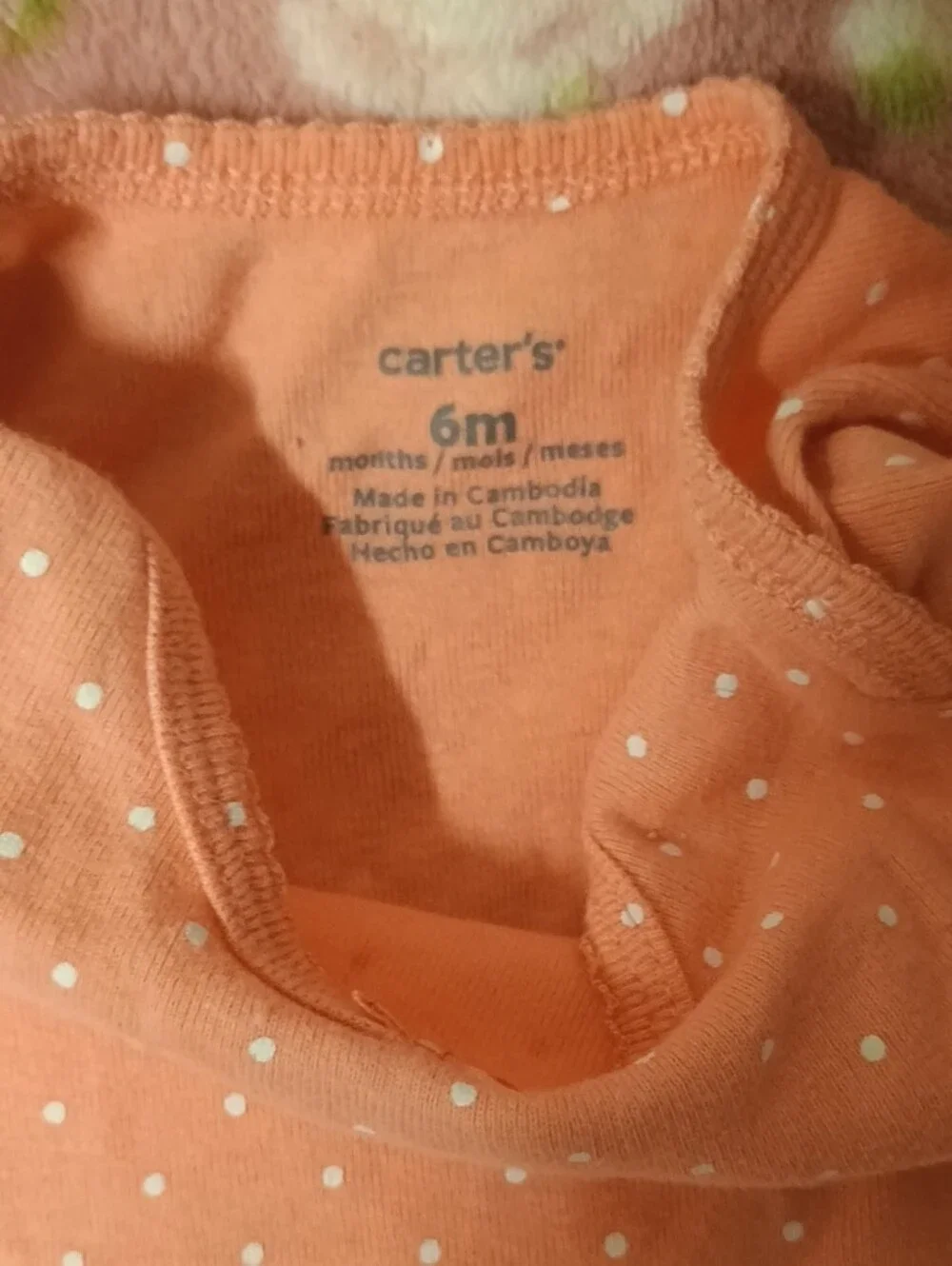 Carter's Peach Polka Dot Baby One-Piece